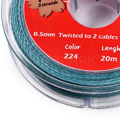 2-Ply Round Waxed Cotton Thread Cords YC-T004-01A-17-1