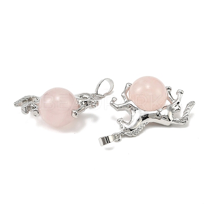 Natural Rose Quartz Pendants G-D102-01P-07-1