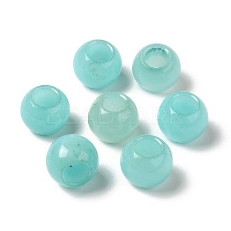 Natural White Jade(Dyed) European Beads G-N342-03P-1