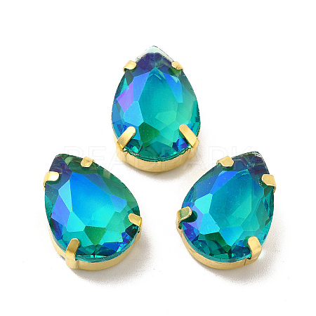 Moonlight Effect Teardrop Sew on Rhinestone GLAA-P055-03A-G05-1