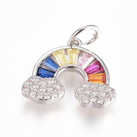 Brass Micro Pave Cubic Zirconia Pendants LS-ZIRC-G166-26P-1