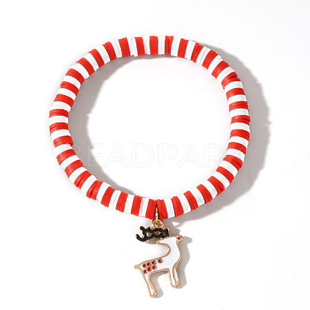 Christmas 304 Stainless Steel Enamel Charm Bracelets ZQ4442-1-1