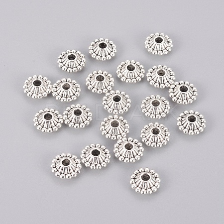 Tibetan Style Bicone Spacer Beads X-LF0641Y-1