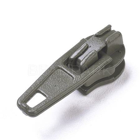Spray Painted Alloy Replacement Zipper Sliders PALLOY-WH0067-97T-1