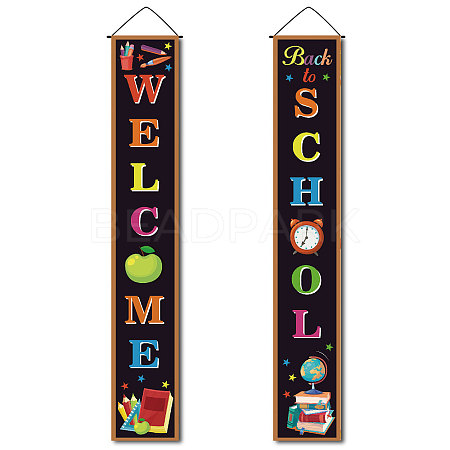 Rectangle Door Wall Hanging Polyester Sign for Festival HJEW-WH0036-02J-1