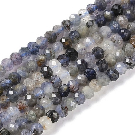 Natural Iolite Beads Strands G-G139-B11-01-1