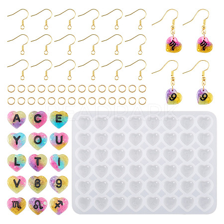 DIY Letter A~Z Pendant Silicone Molds DIY-TA0005-63A-1