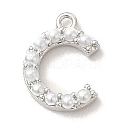 Plastic Imitation Pearl Pendants KK-P230-17P-C-1