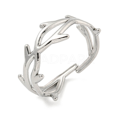 Non-Tarnish 304 Stainless Steel Open Cuff Rings RJEW-K245-92P-1