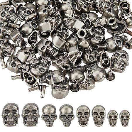48Pcs Alloy Studs Rivets FIND-FH0011-42B-1