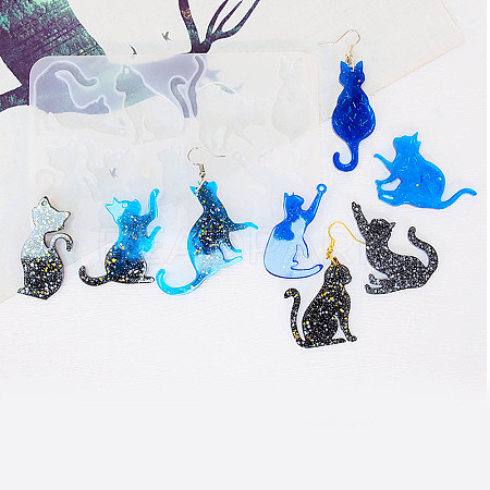 Cat Shape DIY Pendant Silhouette Silicone Molds SIL-F010-01-1