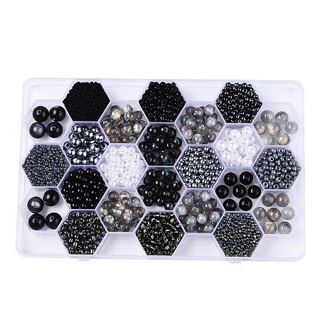 DIY 24 Style Acrylic & Resin Beads Jewelry Making Finding Kit DIY-NB0012-01B-1
