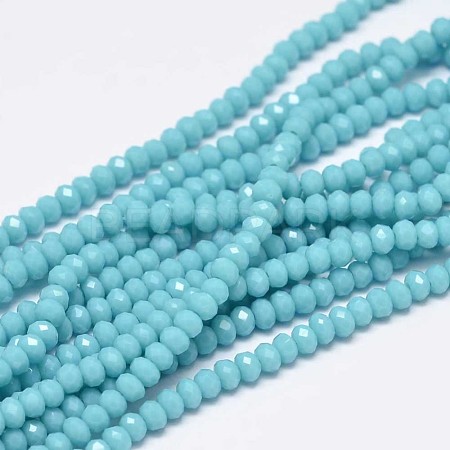 Faceted Rondelle Glass Beads Strands X-GLAA-I033-3mm-11-1