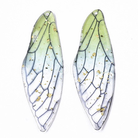 Transparent Epoxy Resin Big Pendants RESI-T046-01C-1