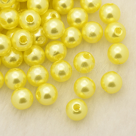 Imitation Pearl Acrylic Beads PL611-6-1