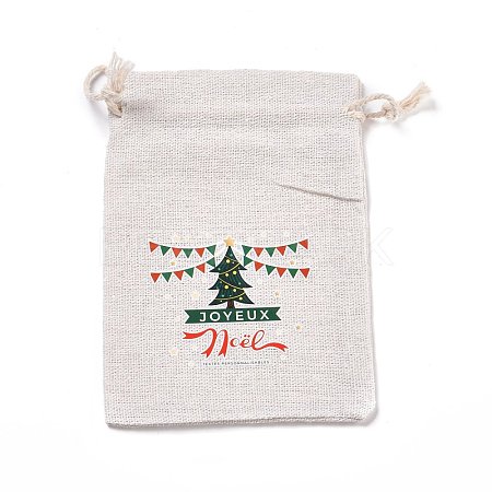 Christmas Cotton Cloth Storage Pouches ABAG-M004-02F-1