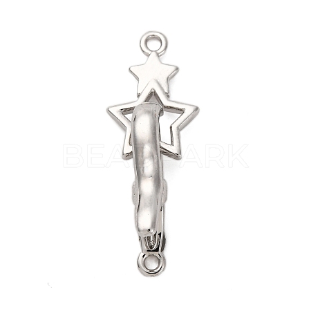 Brass Interlocking Clasps KK-C075-26P-1