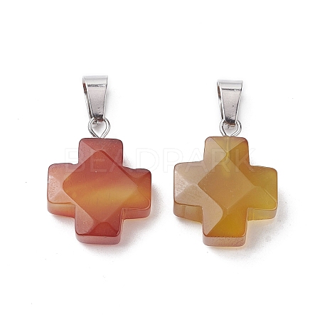 Natural Red Agate Pendants G-K359-02P-06-1