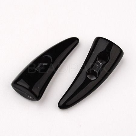 2-Hole Resin Horn Toggle Buttons BUTT-L015-08-1