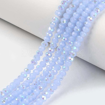 Electroplate Glass Beads Strands X-EGLA-A034-J2mm-L03-1