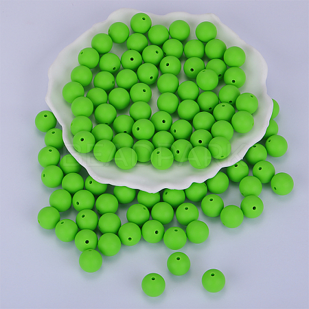 Round Silicone Focal Beads SI-JX0046A-119-1