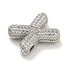Platinum Plated Brass Micro Pave Cubic Zirconia Pendants KK-L073-001P-X-2