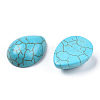 Craft Findings Dyed Synthetic Turquoise Gemstone Flat Back Teardrop Cabochons TURQ-S270-15x20mm-01-2
