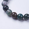 Natural Indian Agate Beaded Stretch Bracelets BJEW-I253-10mm-11-3