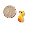 Handmade Glass Seed Beaded Duck Pendants PALLOY-MZ00404-2