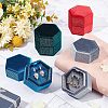  4Pcs 4 Colors Velvet Jewelry Box VBOX-NB0001-05-4