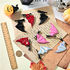 4 Pairs 4 Colors PU Leather Alligator Hair Clips PHAR-CL0001-02-3