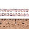 Electroplate Transparent Glass Beads Strands EGLA-Q132-4MM-A01-4