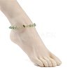 Gemstone Chips Beaded Anklet with 304 Stainless Steel Chains for Women X-AJEW-AN00497-3