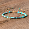 Natural & Synthetic Mixed Gemstone Beaded Braided Bracelets QH4784-M-2