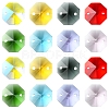48Pcs 8 Colors Electroplate Glass Links Connectors EGLA-FS0001-48-1