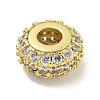 Rack Plating Brass Micro Pave Cubic Zirconia Beads KK-B091-03G-01-1