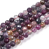 Natural Red Corundum/Ruby and Sapphire Beads Strands G-S361-2.5mm-013-1