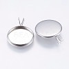 Tarnish Resistant 304 Stainless Steel Pendant Cabochon Settings STAS-I069-37-14MM-2