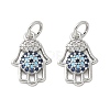 Brass Micro Pave Cubic Zirconia Charms KK-U056-47P-1