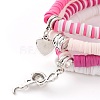 4Pcs 4 Styles Polymer Clay Heishi Beads Stretch Bracelets Sets BJEW-JB05904-4