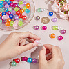 GOMAKERER 96Pcs 16 Colors Spray Painted Acrylic Beads OACR-GO0001-01-3