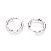 Tarnish Resistant 304 Stainless Steel Huggie Hoop Earrings EJEW-F111B-17mm-P-2