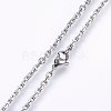 304 Stainless Steel Cable Chain Necklaces NJEW-P226-01P-02-2