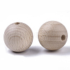Natural Beech Wood Beads LS-WOOD-T020-01D-2