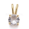 Brass Micro Pave Cubic Zirconia Pendants X-KK-P192-04-G06-1