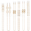 6Pcs 6 Style Zinc Alloy Eyeglasses Chains AJEW-BY0001-04-1