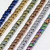 Electroplate Non-magnetic Synthetic Hematite Beads Strands G-J172-3x3mm-M-1