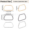 6Pcs 3 Colors Iron Bag Handles FIND-WR0005-57-5