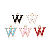 Rack Plating Alloy Enamel Pendants ENAM-T024-53W-G-1