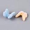 Flocking Opaque Acrylic Butterfly Beads OACR-T030-11M-2